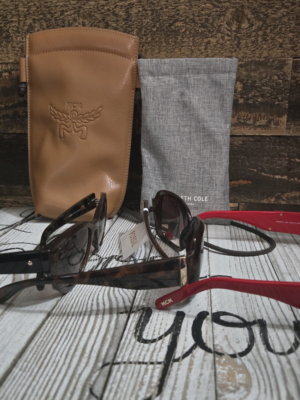 MCM Kenneth Cole Fossil Sunglasses Bundle 3 Pairs NEW w/ Cases Shown - Picture 2 of 2